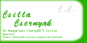 csilla csernyak business card